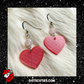 Glitter Pink small Heart dangle earrings | valentines, cute, Barbiecore, pastel goth