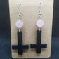 Black Inverted Cross earrings | goth, witch, pastel goth, Satan, Halloween, kitschy | WHOLESALE