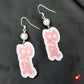 BRAT dangle earrings | pink, bimbocore, pastel goth, cute, kitschy | WHOLESALE