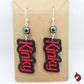 KINKY dangle earrings | red, black, bdsm, pastel goth, fetish, kitschy | WHOLESALE