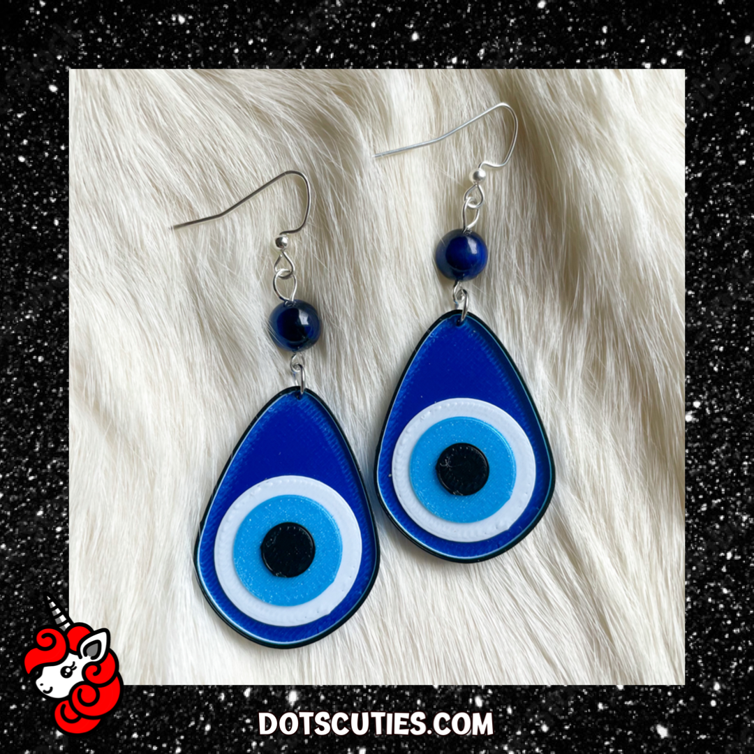 Evil Eye Dangle Earrings | Halloween, cute, kitschy, witch, evil eye | WHOLESALE