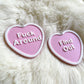 F*ck Around Find Out Conversation Heart dangle earrings | cute, kawaii, Valentine's Day, love, candy | WHOLESALE