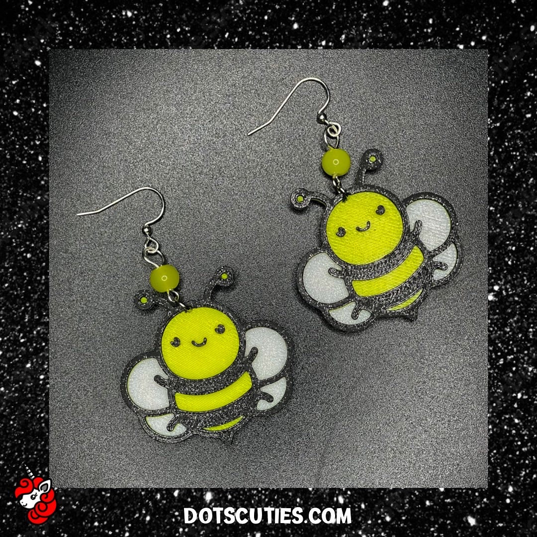 Adorable Bee dangle earrings | cute, insect, spring, summer, kawaii | WHOLESALE