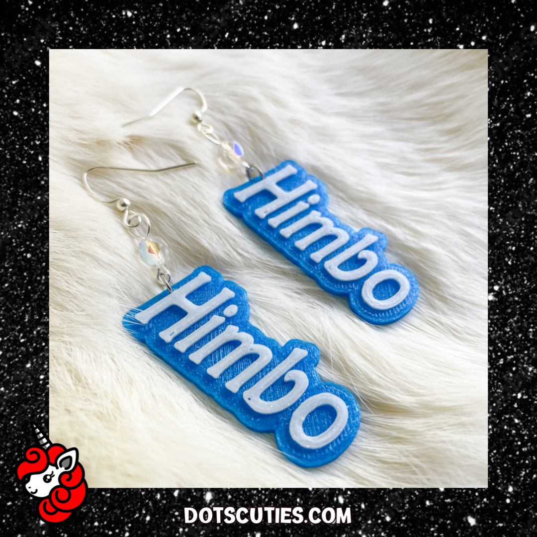 Himbo dangle earrings | blue, bimbocore, pastel goth, cute, kitschy, he, him, barbiecore | WHOLESALE