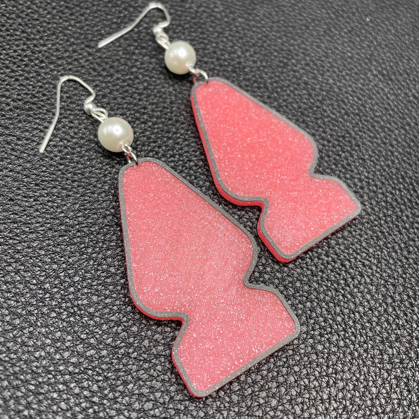 Glitter Pink Butt Plug dangle earrings | bimbo, sexy, funny, sex positive | WHOLESALE
