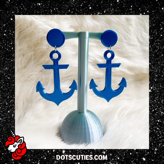 Blue Anchor earrings | cute, Barbiecore, sailor Barbie, nautical