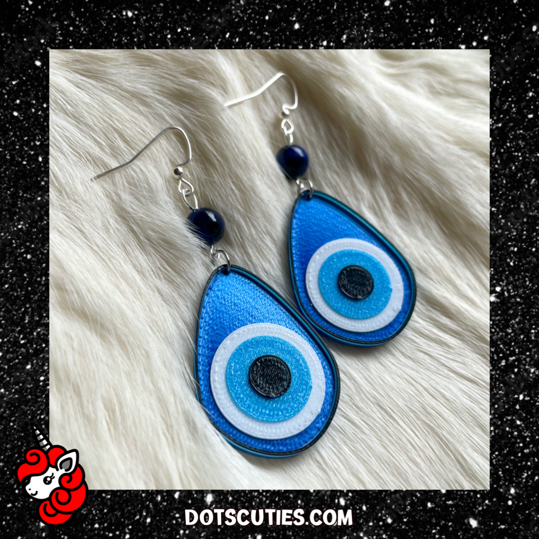 Evil Eye Dangle Earrings | Halloween, cute, kitschy, witch, evil eye | WHOLESALE