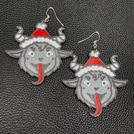 Santa Krampus dangle earrings | holiday, Christmas