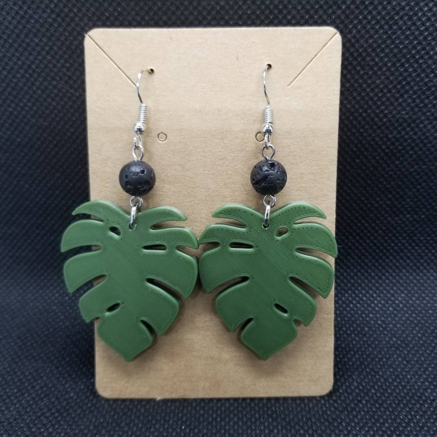 green Monstera plant tropical leaf earrings | plant mom, kitschy, cute