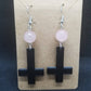 Black Inverted Cross earrings | goth, witch, pastel goth, Satan, Halloween, kitschy