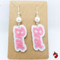 BRAT dangle earrings | pink, bimbocore, pastel goth, cute, kitschy