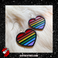 Rainbow heart Gay Pride flag dangle earrings  | Rainbow, glitter, cute, Pride, LGBTQIA+