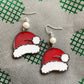 Cute Santa Hat dangle earrings | Christmas, gift, holiday