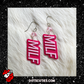 MILF dangle earrings | pink, bimbocore, pastel goth, cute, bitchcore, kitschy, barbiecore
