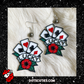 Lucky Cards dangle earrings | flower, tattoo, old school, poker