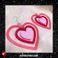 Heart Dangle Earrings | Love, Valentine's Day, cute, kawaii, pastel goth